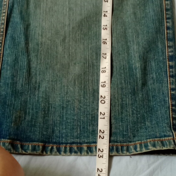 Liz Claiborne Villager Stretch Denim Skirt Size 14 Blue Above Knee - Picture 7 of 8